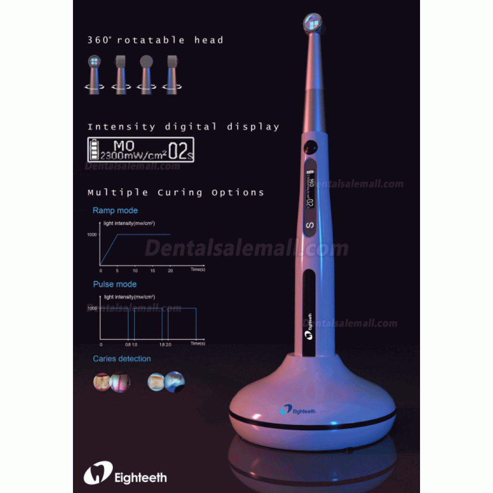 Eighteeth Curingpen Dental Wireless LED Curing Light with Caries Detector